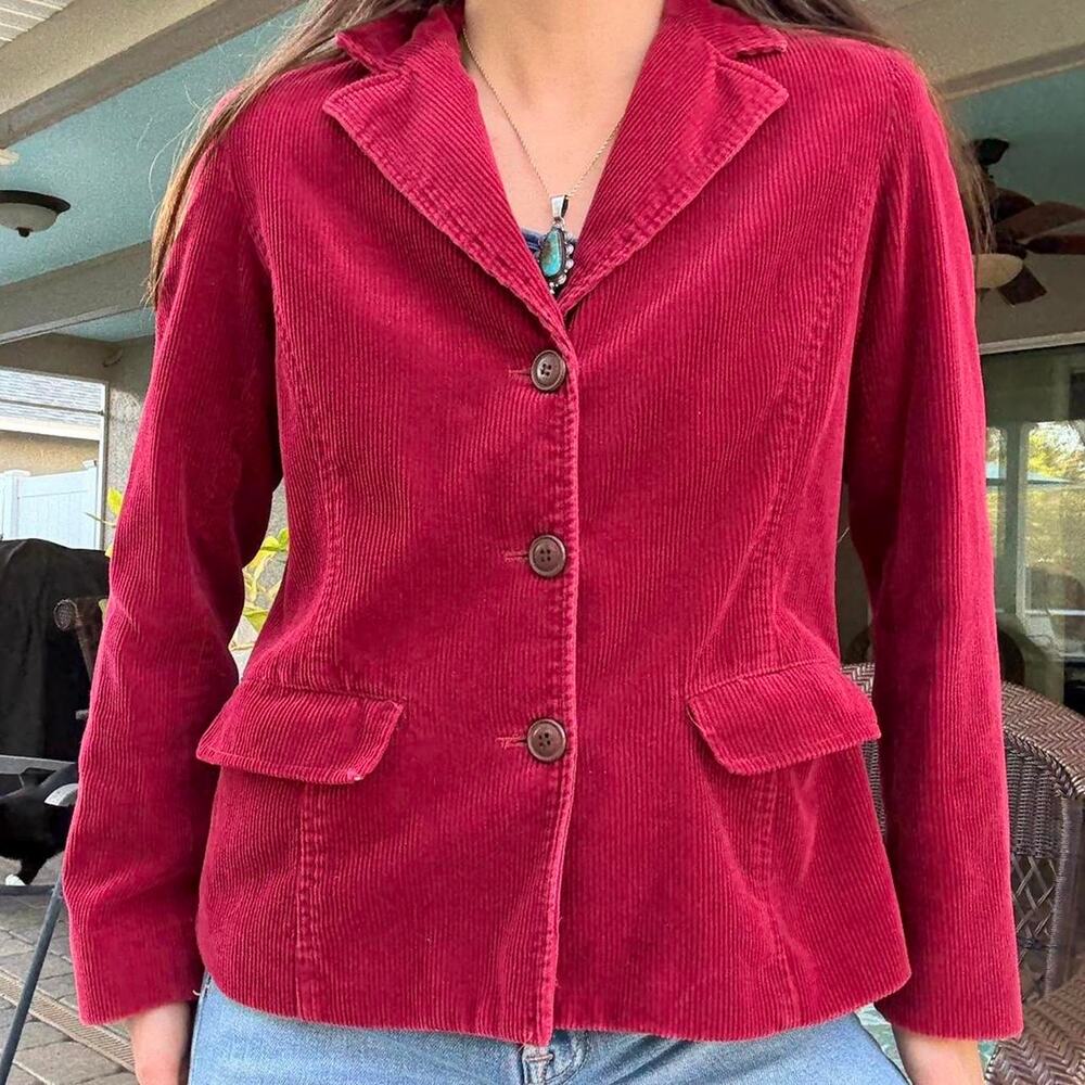 Red Corduroy Blazer
